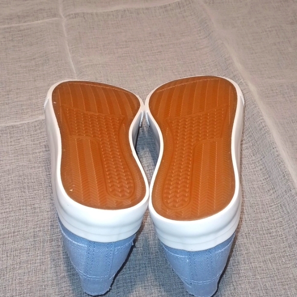 Slip on Shoes Non Slip Fashion Canvas Sneakers Low Top Casual Blue Jean Shoes - Picture 4 of 5